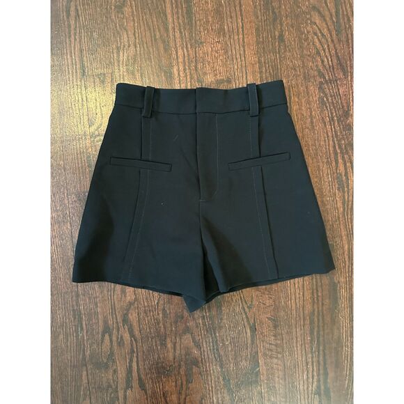 Zara Black High Rise Mini Shorts Size XS - Picture 2 of 7